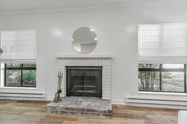 Fireplace, Interior, Wood Texture Flooring