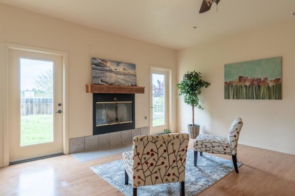 Fireplace, Interior, Wood Texture Flooring