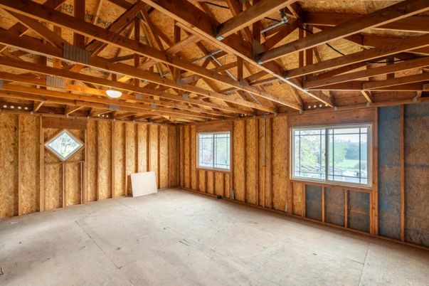 Empty room, Interior, Wooden Beams, Wooden Ceilings, Wooden Walls