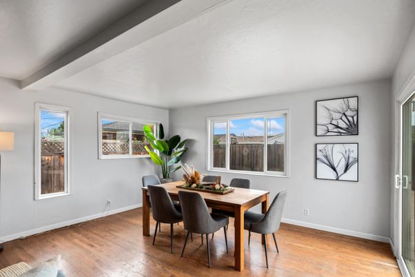 Dining room, Interior, Wood Texture Flooring