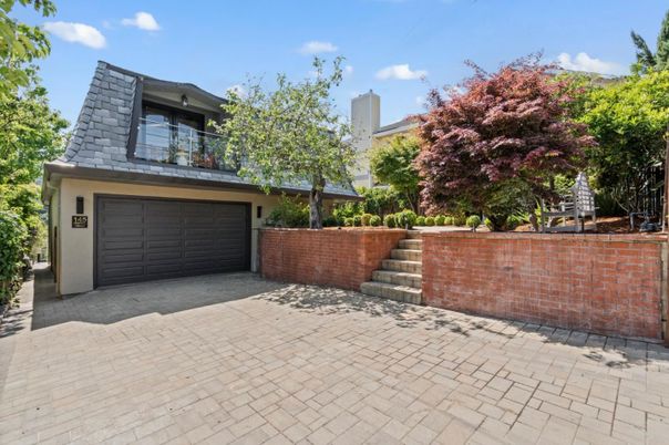 Attached, Exterior, Facade, Brick Facade, Modern