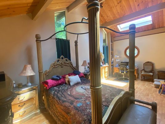 Bedroom, Interior, Wooden Beams, Wooden Ceilings, Wood Texture Flooring