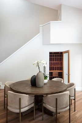 Dining room, Interior, Wood Texture Flooring