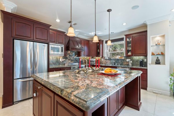 Interior, Kitchen, Pendant Lights, Recessed Lighting, Stainless Steel Appliances