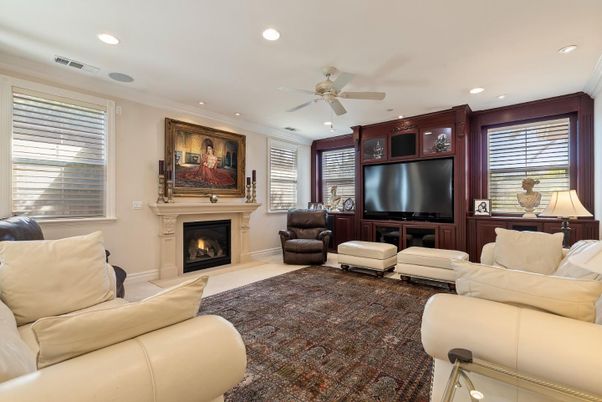 Fireplace, Interior, Living room, Recessed Lighting