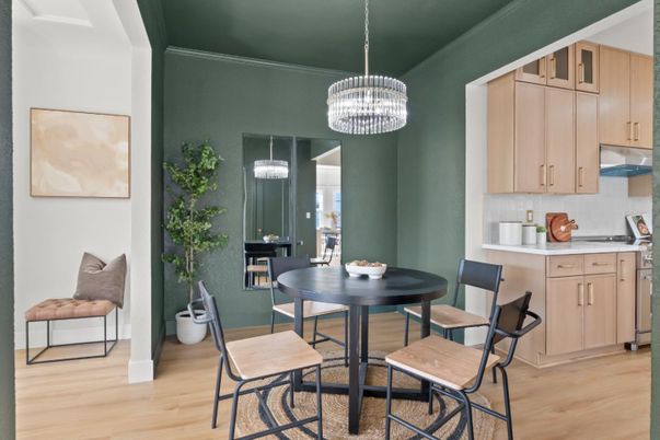 Chandelier, Dining room, Interior, Kitchen, Pendant Lights, Wood Texture Flooring