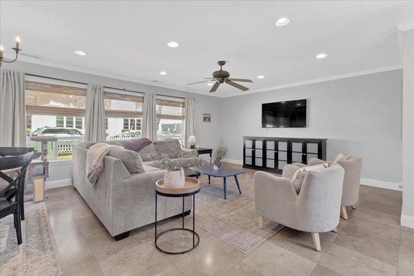 Interior, Living room, Recessed Lighting