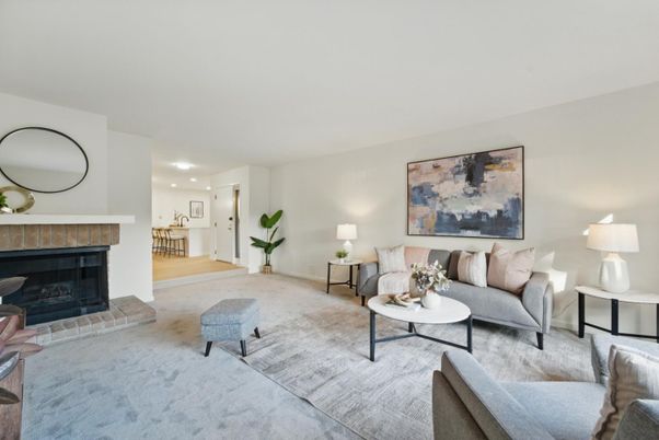 Fireplace, Interior, Living room, Recessed Lighting