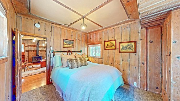 Bedroom, Interior, Wood Texture Flooring, Wooden Walls