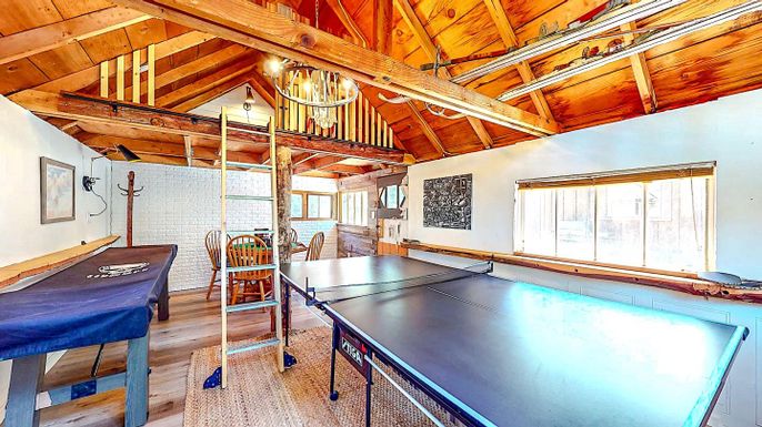 Game Room, Interior, Wooden Beams, Wooden Ceilings, Wood Texture Flooring