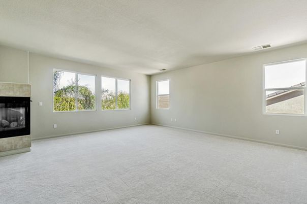 Empty room, Fireplace, Interior