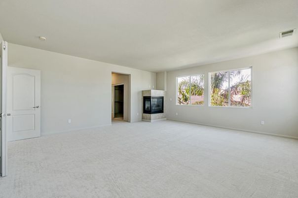 Empty room, Fireplace, Interior