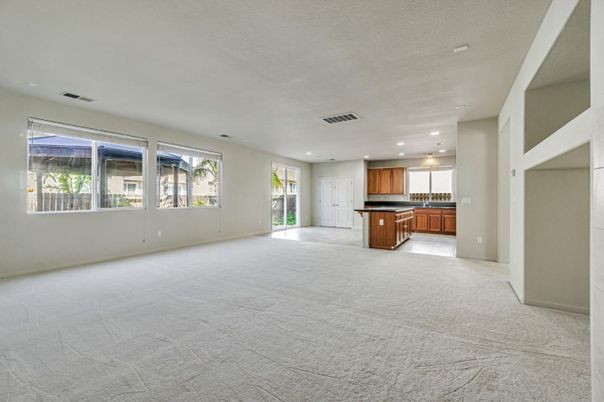 Empty room, Interior, Kitchen, Recessed Lighting