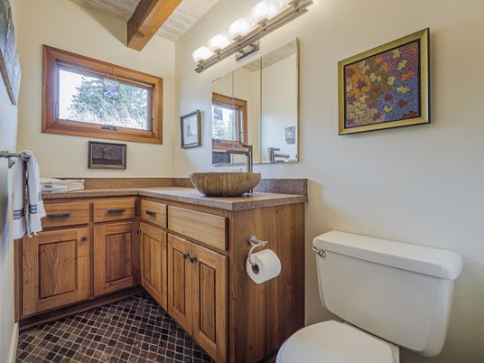 Bathroom, Interior, Wooden Beams