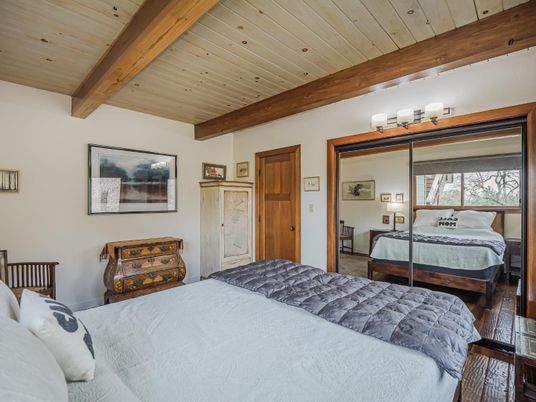Bedroom, Interior, Wooden Beams, Wooden Ceilings, Wood Texture Flooring