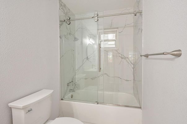 Bathroom, Glass Shower, Interior, Marble Walls
