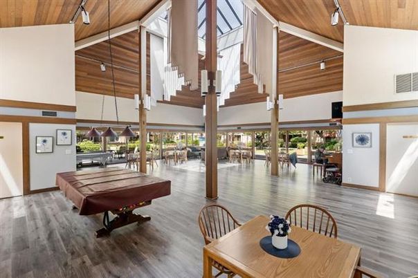 Dining room, Interior, Pendant Lights, Wooden Ceilings, Wood Texture Flooring