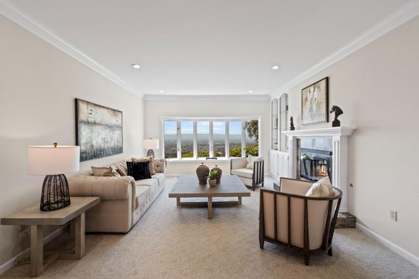 Fireplace, Interior, Living room, Recessed Lighting