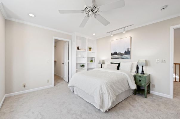 Bedroom, Interior, Recessed Lighting