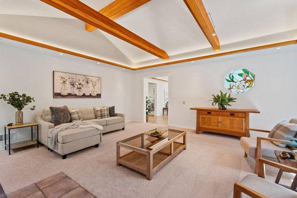 Interior, Living room, Wooden Beams