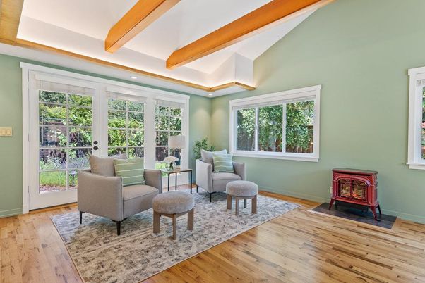 Interior, Recessed Lighting, Wooden Beams, Wood Texture Flooring