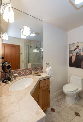 Bathroom, Dual Sink Vanities, Glass Shower, Interior