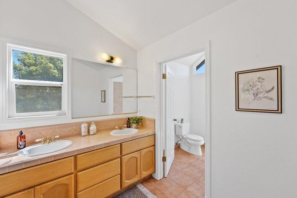 Bathroom, Dual Sink Vanities, Interior, Tile Countertops