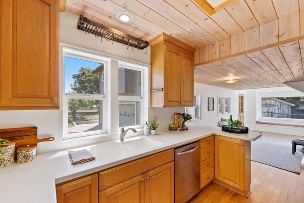 Interior, Kitchen, Wooden Ceilings, Wood Texture Flooring