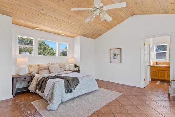 Bedroom, Interior, Recessed Lighting, Wooden Ceilings