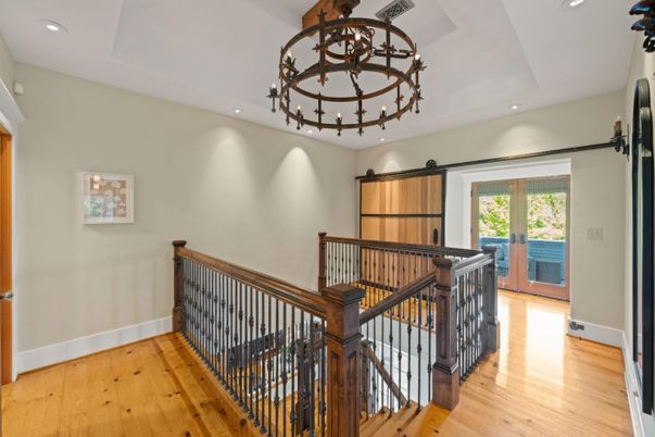 Chandelier, Interior, Recessed Lighting, Wood Texture Flooring