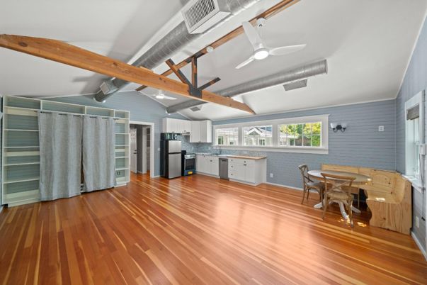 Dining room, Interior, Kitchen, Wooden Beams, Wood Texture Flooring