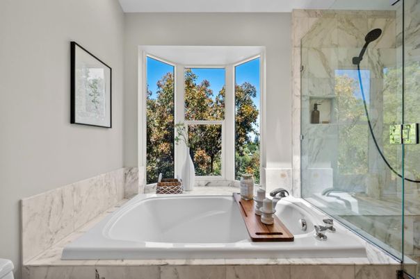 Bathroom, Glass Shower, Interior, Marble Walls