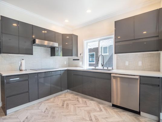 Interior, Kitchen, Marble, Recessed Lighting, Stainless Steel Appliances