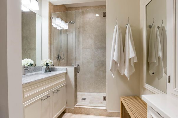 Bathroom, Glass Shower, Interior