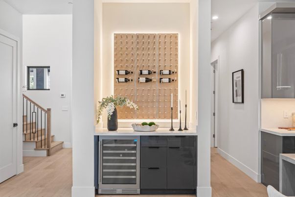 Interior, Recessed Lighting, Wine Storage, Wood Texture Flooring