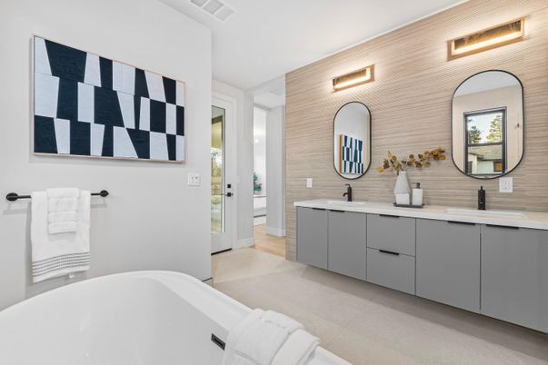 Bathroom, Dual Sink Vanities, Free Standing Baths, Interior