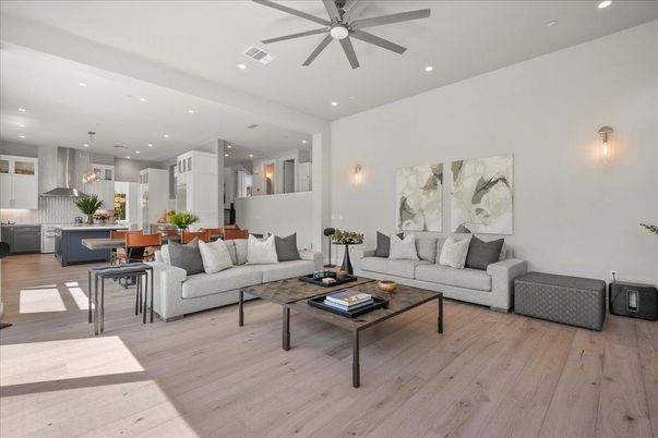 Dining room, Interior, Kitchen, Living room, Pendant Lights, Recessed Lighting, Wood Texture Flooring