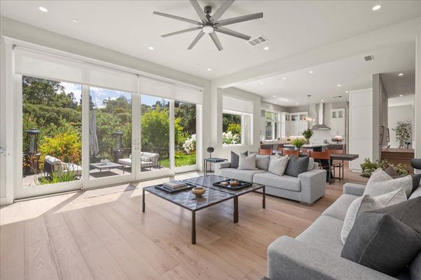 Dining room, Interior, Kitchen, Living room, Pendant Lights, Recessed Lighting, Wood Texture Flooring