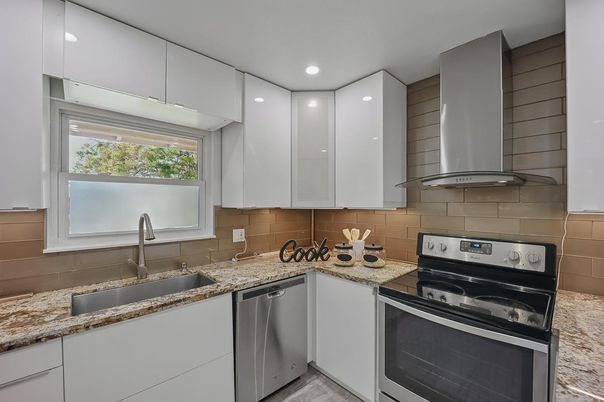 Interior, Kitchen, Recessed Lighting, Stainless Steel Appliances
