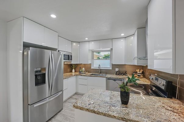 Interior, Kitchen, Recessed Lighting, Stainless Steel Appliances