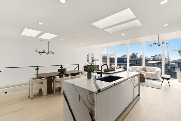 Dining room, Interior, Kitchen, Living room, Pendant Lights, Recessed Lighting, Wood Texture Flooring