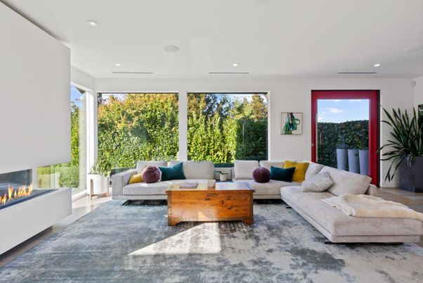 Fireplace, Interior, Living room, Recessed Lighting