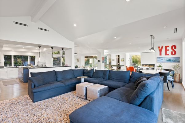 Dining room, Interior, Kitchen, Living room, Pendant Lights, Recessed Lighting, Wood Texture Flooring