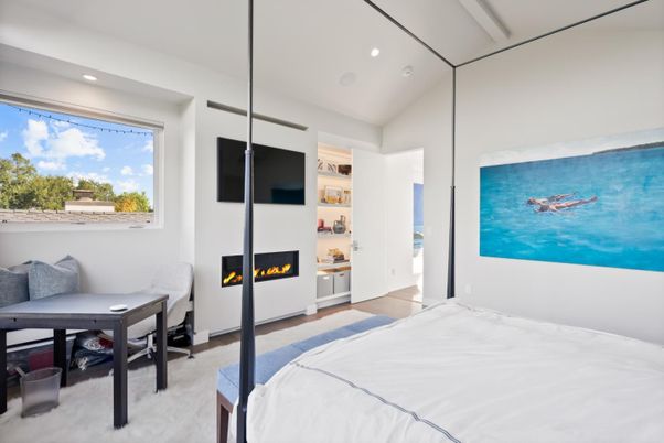 Bedroom, Fireplace, Interior, Recessed Lighting