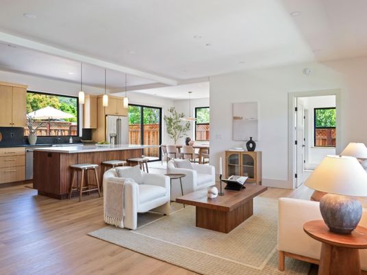 Dining room, Interior, Kitchen, Living room, Pendant Lights, Recessed Lighting, Wood Texture Flooring