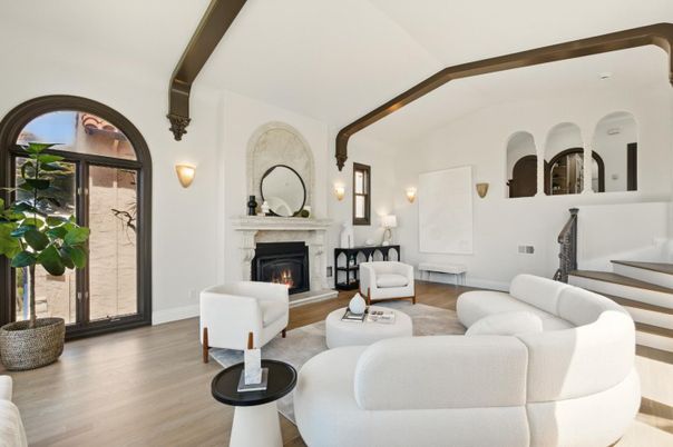 Fireplace, Interior, Living room, Wood Texture Flooring