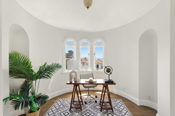 Home Office, Interior, Wood Texture Flooring