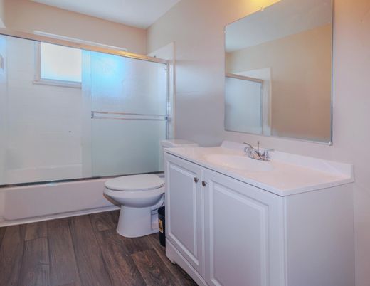 Bathroom, Glass Shower, Interior, Wood Texture Flooring