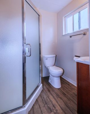 Bathroom, Glass Shower, Interior, Wood Texture Flooring