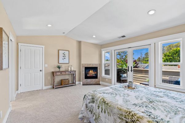 Bedroom, Fireplace, Interior, Recessed Lighting